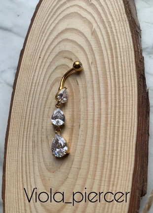 Navel piercing - gold gocce, brand: Gioiello, condizioni: Nuovo con cartellino, €18.00, €19.60 include la Protezione acquisti