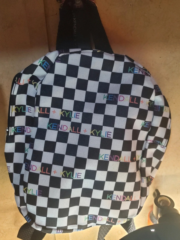 Kendall and kylie checkered mini backpack