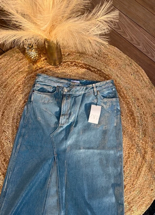 Jupe en jean asymétrique ZARA 🪩, merk: Zara, staat: Nieuw met prijskaartje, maat: XL / 42 / 14, € 25,00, € 26,95 inclusief Kopersbescherming