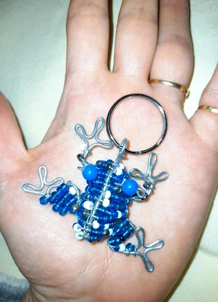 Beaded frog keyring, condition: New without tags, £4.00, £4.90 includes Buyer Protection