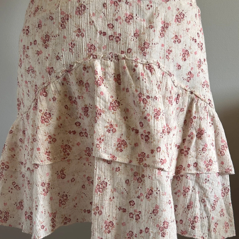 2000s floral mini skirt coquette ruffle skirt 2