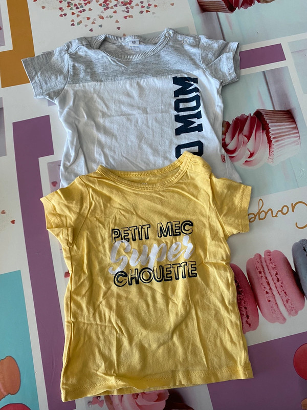 Lot de 2 t shirt 6mois 1