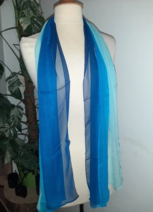 Drie kleurige zijdegevoel blauwe sjaal Nieuw, staat: Nieuw zonder prijskaartje, € 5,99, € 6,99 inclusief Kopersbescherming