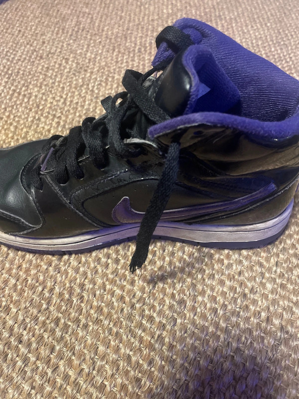 Black and purple Nike air force 1 high tops Vinted