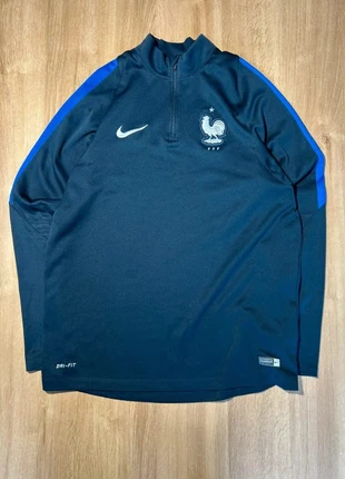 Haut Nike FFF Dri-Fit bleu marine taille L Équipe de France Foot Authentic Football, marca: Nike, estado: Muito bom, tamanho: L, €15.00, €16.45 inclui Proteção do Comprador