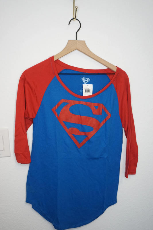 DC Comic: Superman Baseball Tee Juniors 2