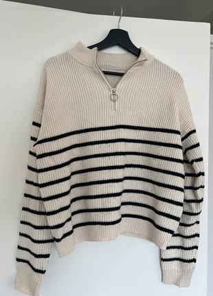 Gestreepte zipper trui, marca: Shein, estado: Bueno, tamaño: XS / 34 / 6, 3,00 €, 3,85 € Protección al comprador incluida