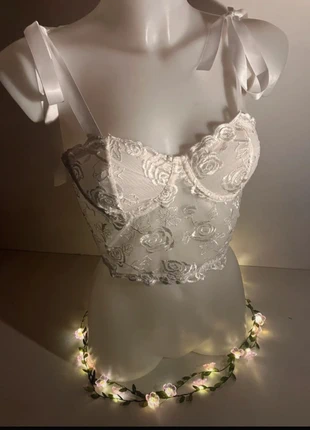 Coquette y2k transparent romantic lolita lace top, brand: COQUETTE, condizioni: Ottime, taglia: S / IT 40 / EU 36, €15.00, €16.45 include la Protezione acquisti