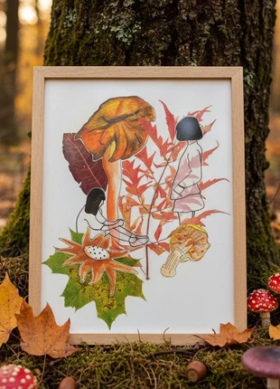 Affiche automne champignons 4, brand: Cecilia Carrión print, condition: Very good, €10.00, €11.20 includes Buyer Protection Pro