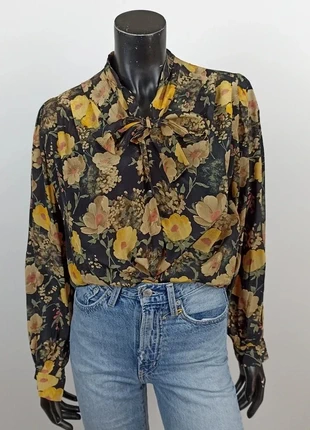 Vintage floral sheer pussy bow long sleeve blouse EU38/M SHR8, marque: Vintage Dressing, état: Très bon état, taille: M / 38 / 10, 20,00 €, 21,70 € Protection acheteurs incluse