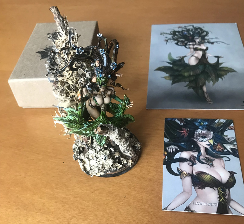 Kingdom Death: Monster Flower Witch - Encore Edition - Painted miniature with props - Complete 5