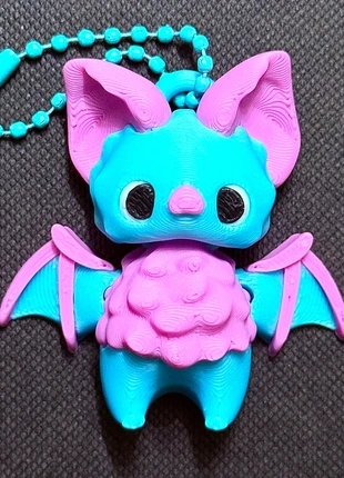 Vampire Bat Pink Blue Chonky 3D Printed Fidget Keyring, brand: Alternative, condition: Very good, £5.99, £6.99 includes Buyer Protection Pro