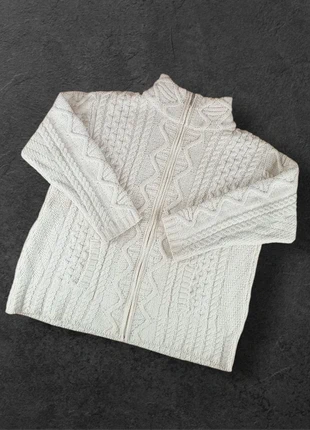 Pull Aran Crafts XL – 100% laine mérinos – torsades irlandaises – zip col montant, brand: Aran Crafts, condition: Very good, size: XL, €60.00, €63.70 includes Buyer Protection