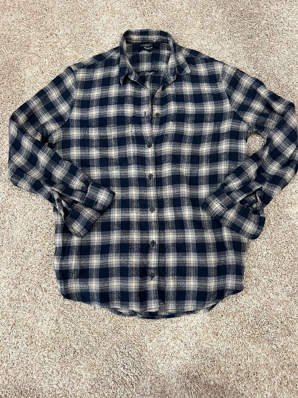 Madewell Flannel Button Up Size Small 1