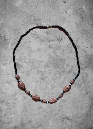 Collier perles en terre cuite, marca: Handmade, estado: Muy bueno, 3,00 €, 3,85 € Protección al comprador incluida