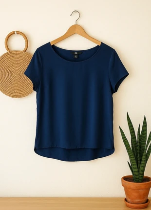 Donkerblauwe blouse – maat L, marque: Atmosphere, état: Très bon état, taille: L / 40 / 12, 3,00 €, 3,85 € Protection acheteurs incluse