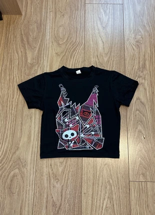Black Punk Cat Graphic Tee – Small cropped, brand: Fashion, condition: New without tags, size: S / 8, £20.00, £21.70 includes Buyer Protection Pro