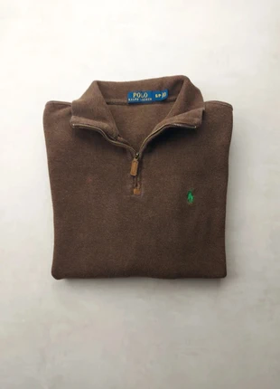 Pull 1/4 zip Ralph Lauren marron taille S, merk: Ralph Lauren, staat: Goed, maat: S, € 24,99, € 26,94 inclusief Kopersbescherming Pro