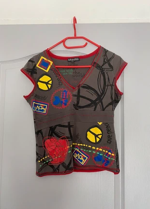 T-shirt motif psychédélique 101 idées vetement printemps été, marca: 101 idees, estado: Muito bom, tamanho: M / 38 / 10, €6.00, €7.00 inclui Proteção do Comprador