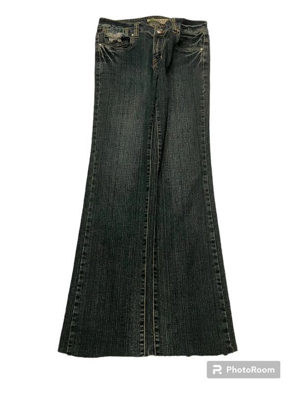 spodnie jeansowe jeansy jeans y2k opium archive affliction damskie