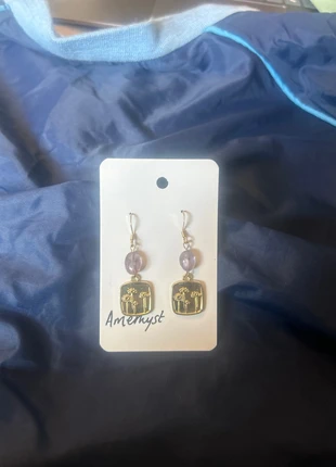 Amethyst crystal earrings, condition: New with tags, €6.50, €7.53 includes Buyer Protection