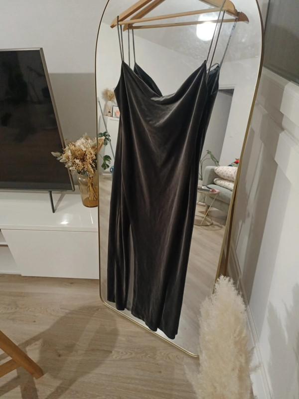 Robe Zara velours gris taille s 2
