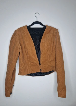 Emily Milsom corduroy jacket – UK size 10, brown with quilted lining and button front, casual fit, brand: Emily, condition: Very good, size: S / UK 8-10, £5.00, £5.95 includes Buyer Protection