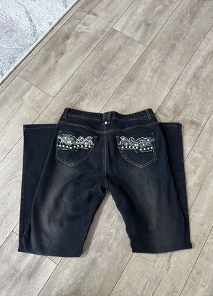 Vintage jeans y2k strass wide/straightleg, marque: Farfalla Rosso, état: Neuf sans étiquette, taille: S, 15,00 €, 16,45 € Protection acheteurs incluse