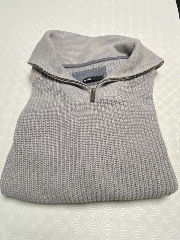 Pull gris camionneur col cheminée JULES taille L 1