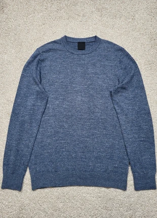 Pull à col rond H&M | Bleu chiné | Taille M, merk: H&M, staat: Nieuw zonder prijskaartje, maat: M, € 20,00, € 21,70 inclusief Kopersbescherming