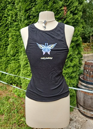 Débardeur papillon y2k, marque: Collusion, état: Bon état, taille: S / 36 / 8, 4,00 €, 4,90 € Protection acheteurs incluse