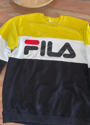 Pull fila jaune discount homme