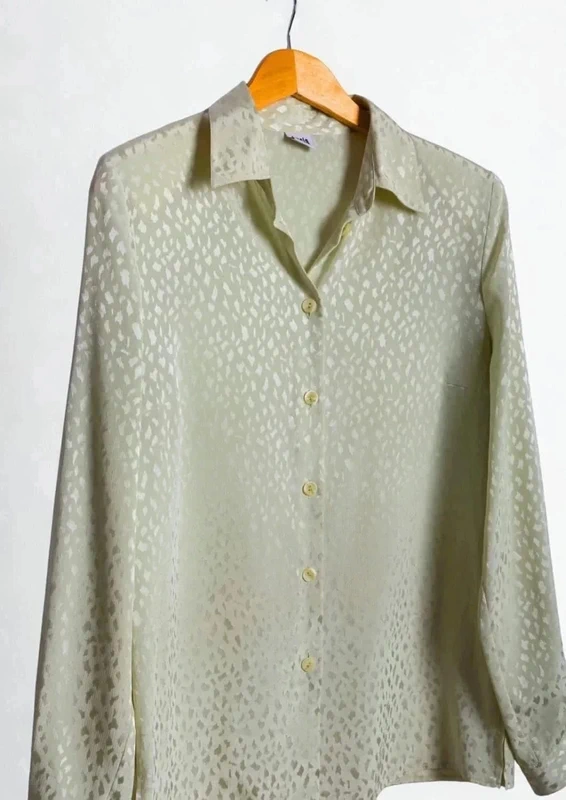 Chemise vintage vert d’eau Lucia Taille M/L - photo numéro 3