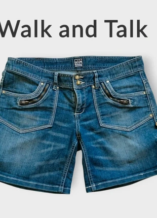 Casual Denim Shorts (Size 40) - Rocker Style with Adjustable Hem/Cuff, marca: Walk And Talk, estado: Muy bueno, tamaño: L / 40 / 12, 5,00 €, 5,95 € Protección al comprador incluida