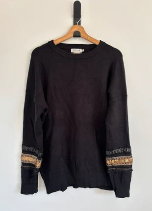 Pull noir ornement perles dorée Molly bracken, brand: Molly Bracken, condition: Very good, size: L / 40 / 12, €7.00, €8.05 includes Buyer Protection