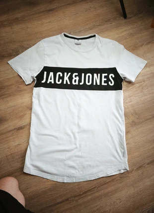 T-Shirt Jack & Jones Blanc, logo Noir / Taille M / Petite défaut, brand: Jack & Jones, condition: Good, size: M, €10.00, €11.20 includes Buyer Protection