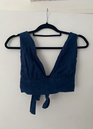 top broderie bleu marine, brand: Tally Weijl, condition: Very good, size: S / 36 / 8, €8.00, €9.10 includes Buyer Protection