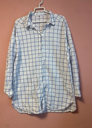 Camisa de manga larga blanca y azul, marque: Lefties, état: Très bon état, taille: L / 40 / 12, 5,00 €, 5,95 € Protection acheteurs incluse
