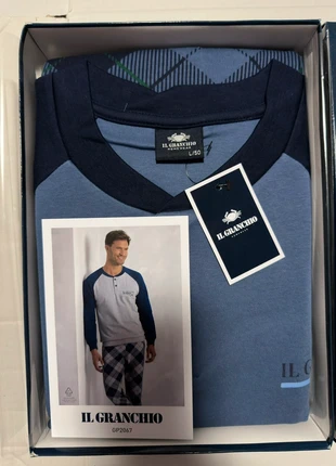 Pigiama uomo caldo cotone piyama homme pajamas man boy heren pyjama Herrenpyjamas Warmer Herren, marke: Il Granchio, zustand: Neu, mit Etikett, größe: L, 25,00 €, 26,95 € inklusive Vinted-Käuferschutz