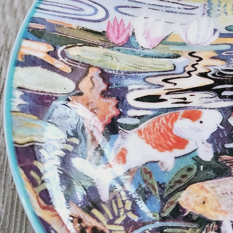 "Koi" 4.75" Royal Kendal The Alex Williams Collection Collector's Plate with Goldfish Koi Fish Pond 4