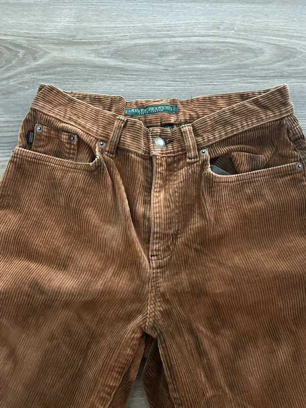 Brown Corduroy straight legged pants 2