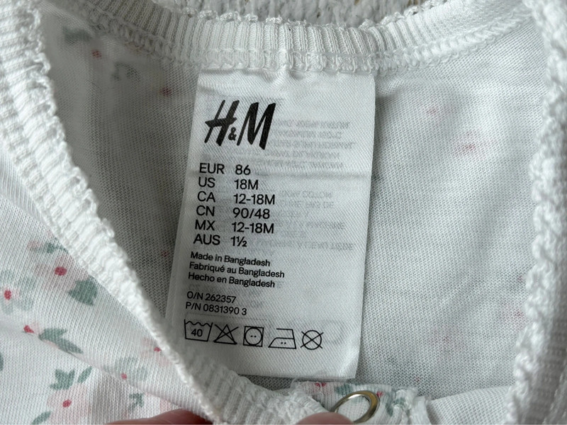 Macacão curto H&M 12/18M 86cm 5