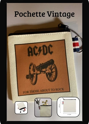 ACDC - Pochette vintage collector 11x11, zustand: Sehr gut, 7,50 €, 8,58 € inklusive Vinted-Käuferschutz