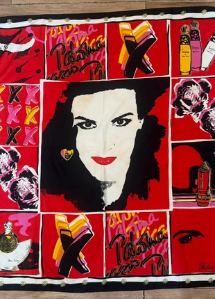 Foulard 90 Paloma Picasso “Portrait”, brand: Paloma Picasso, condizioni: Ottime, €24.00, €25.90 include la Protezione acquisti