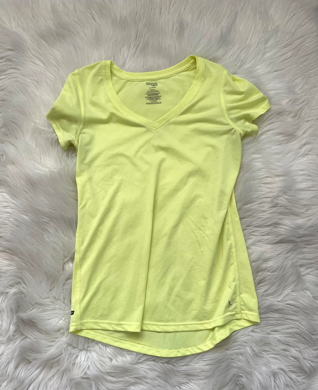 Neon Yellow V Neck Top 1