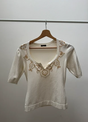 Feinstrick-Oberteil mit Perlenstickerei, marke: Sonstiges, zustand: Sehr gut, größe: M / 38 / 10, 4,00 €, 4,90 € inklusive Vinted-Käuferschutz