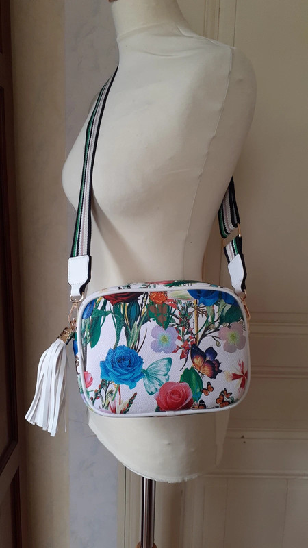 Sac sale bandoulière fleuri