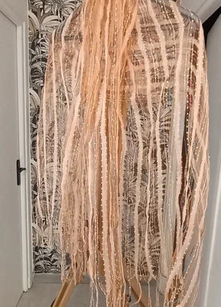 Foulard Neuf - Voile Soie & Lin - Grand Dégradé Abricot transparent (66 x 164 cm), zustand: Neu, 3,00 €, 3,85 € inklusive Vinted-Käuferschutz
