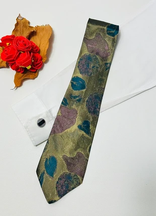 🔥 Cravate Prochownick en Soie Fleuri kaki doré  -  Italie -  9,5 cm - très bon état, brand: Prochownick, condition: Very good, €16.00, €17.50 includes Buyer Protection Pro