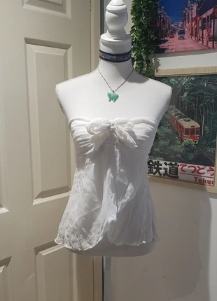 Haut bandeau vintage y2k fairy translucide blanc à noué, brand: Vintage Dressing, condition: Very good, size: S / 36 / 8, €11.00, €12.25 includes Buyer Protection